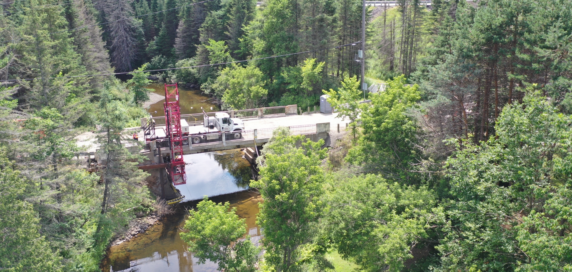 Géodex photo travaux sur un pont en cours
